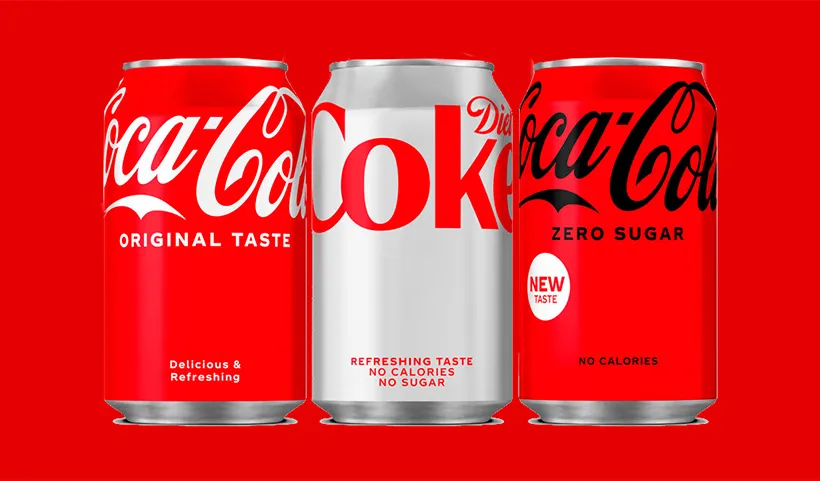 Coca Cola dá 'repaginada' e apresenta novo design minimalista para suas latas