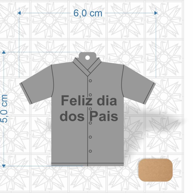 Chaveiro Dia dos Pais em MDF 3 mm cru