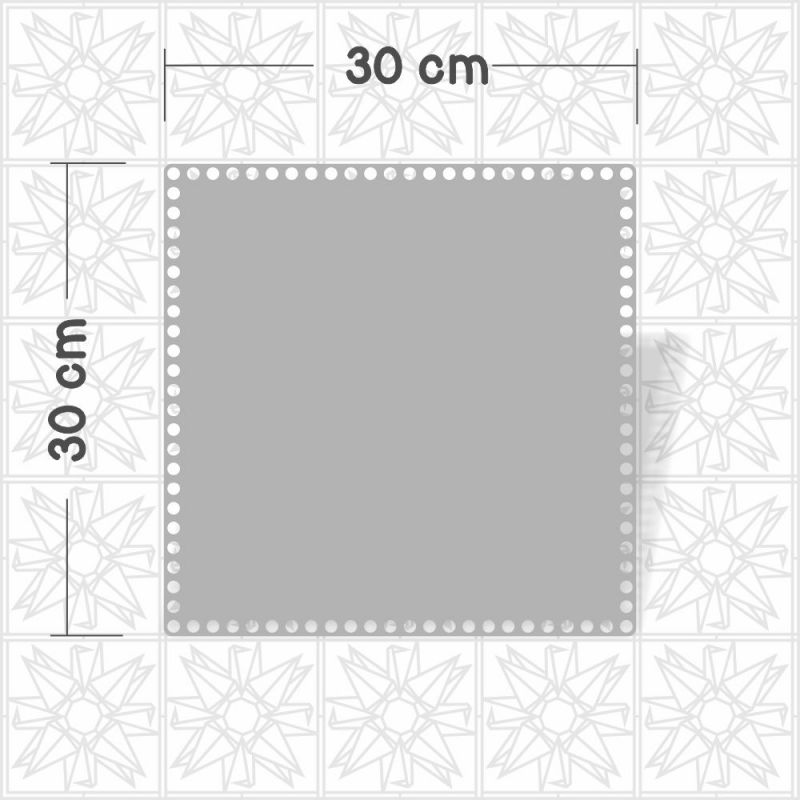 Base de Crochê quadrado 30 cm x 30 cm