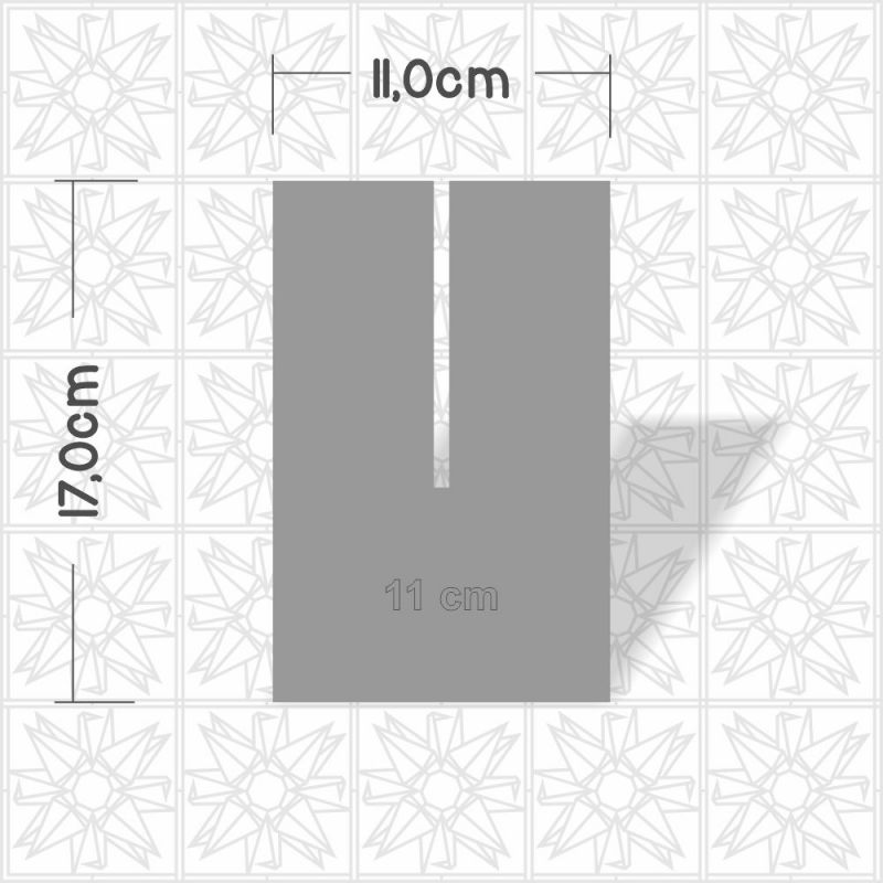 Gabarito/Molde para laço 11 cm
