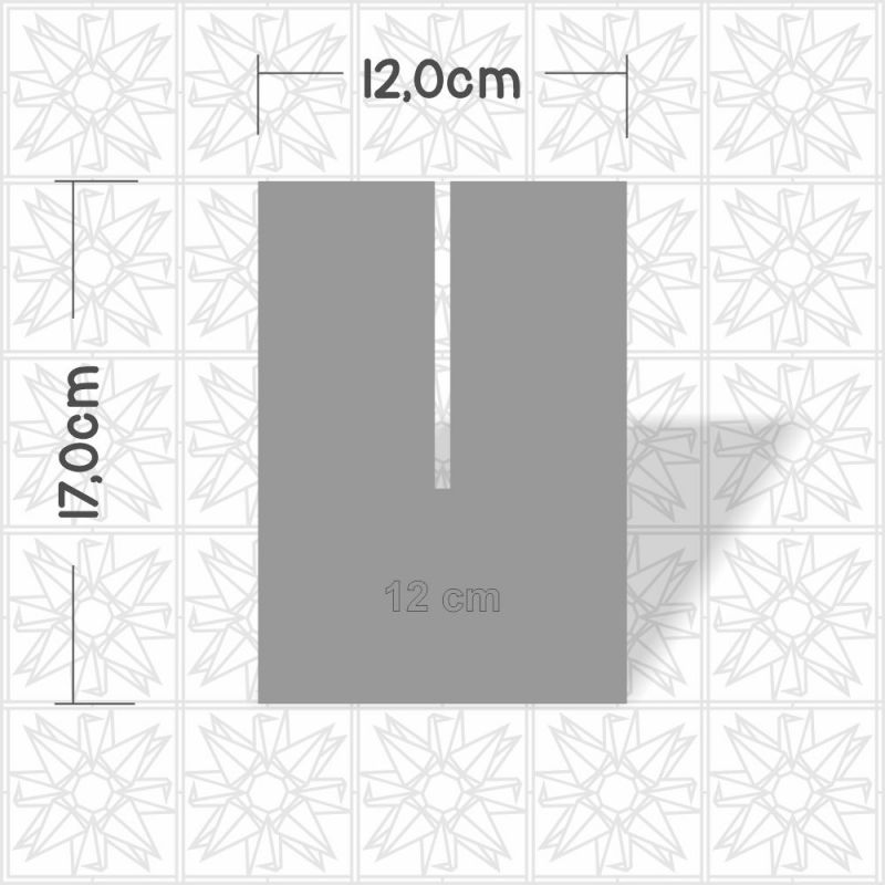 Gabarito/Molde para laço 12 cm