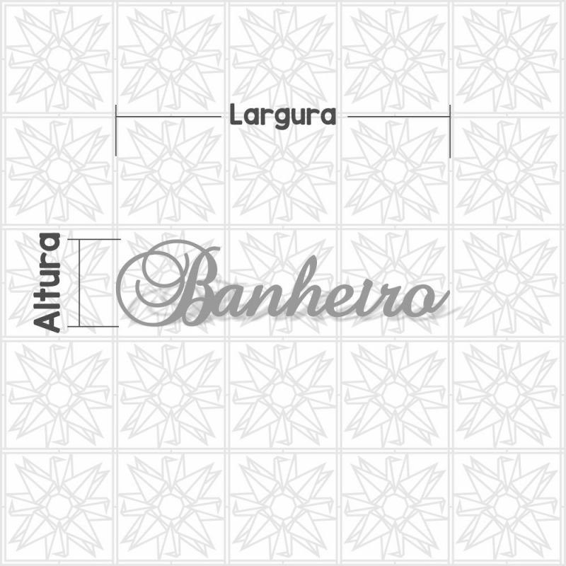 Banheiro - cursivo