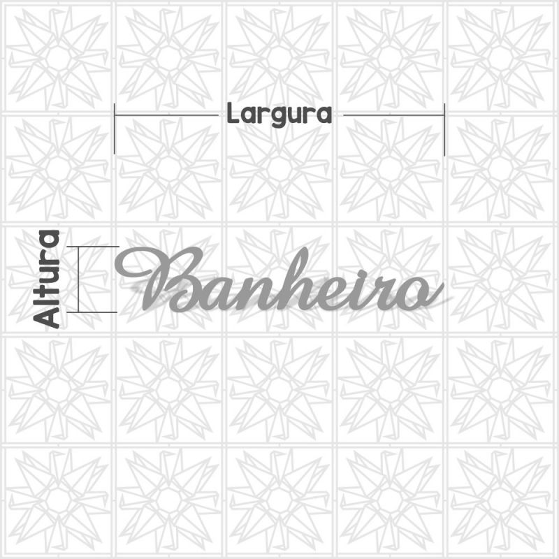 Banheiro - cursivo