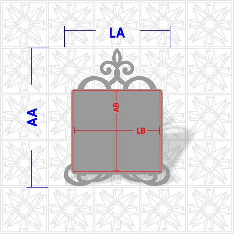 Placa decorativa quadrada