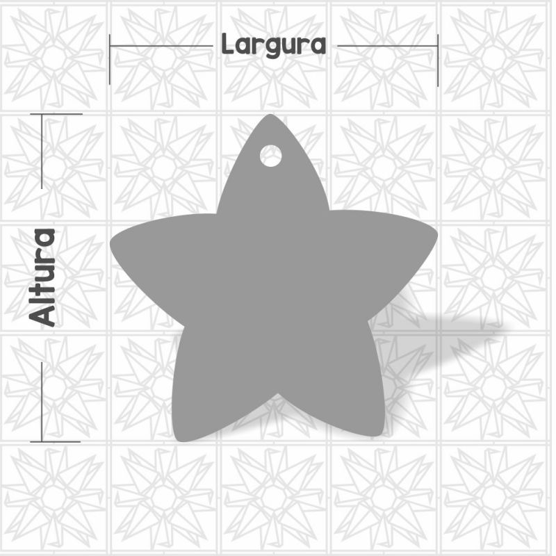 Estrela com 1 furo