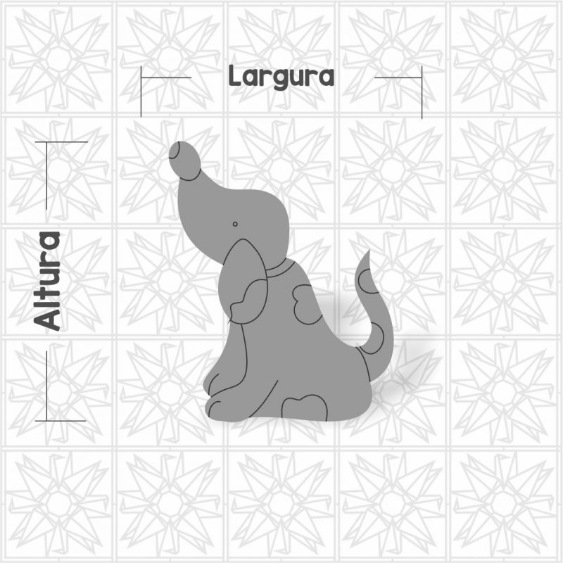 Aplique cachorro sentado