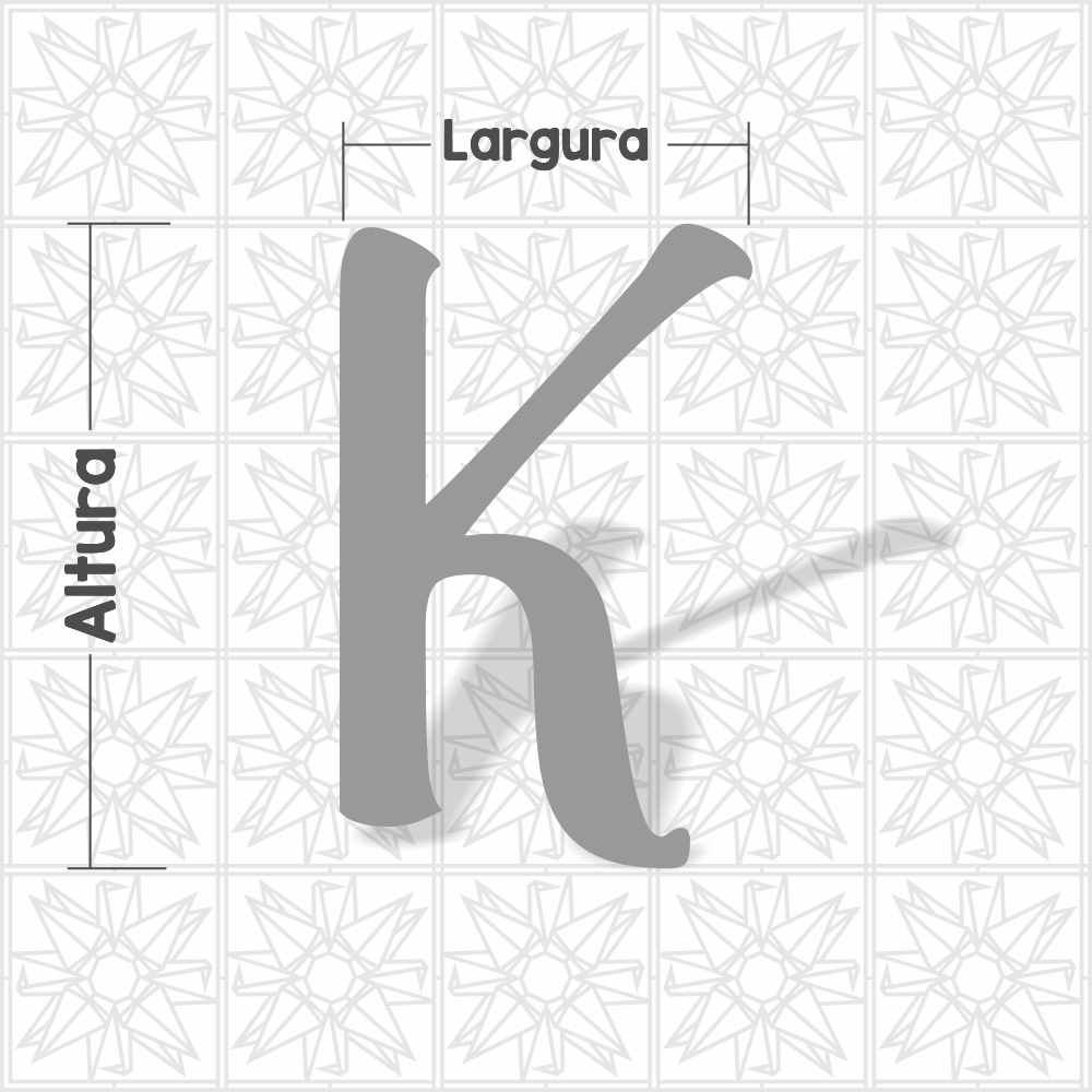 Letra K - cursivo BLB