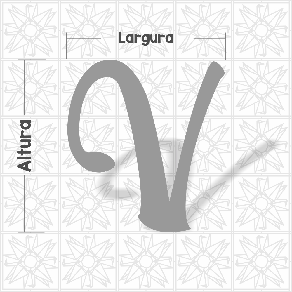 Letra V - cursivo BLB