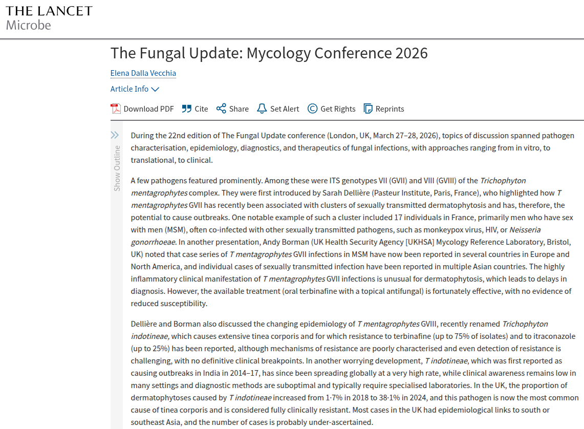 Brigid Bio's monoclonal antibody based immunotherapy approach has been featured in The Lancet's coverage of the Fungal Update: Mycology Conference 2026