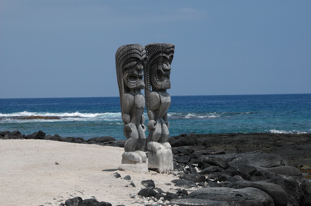 wooden carved statues