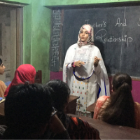 teacher giving a leacture