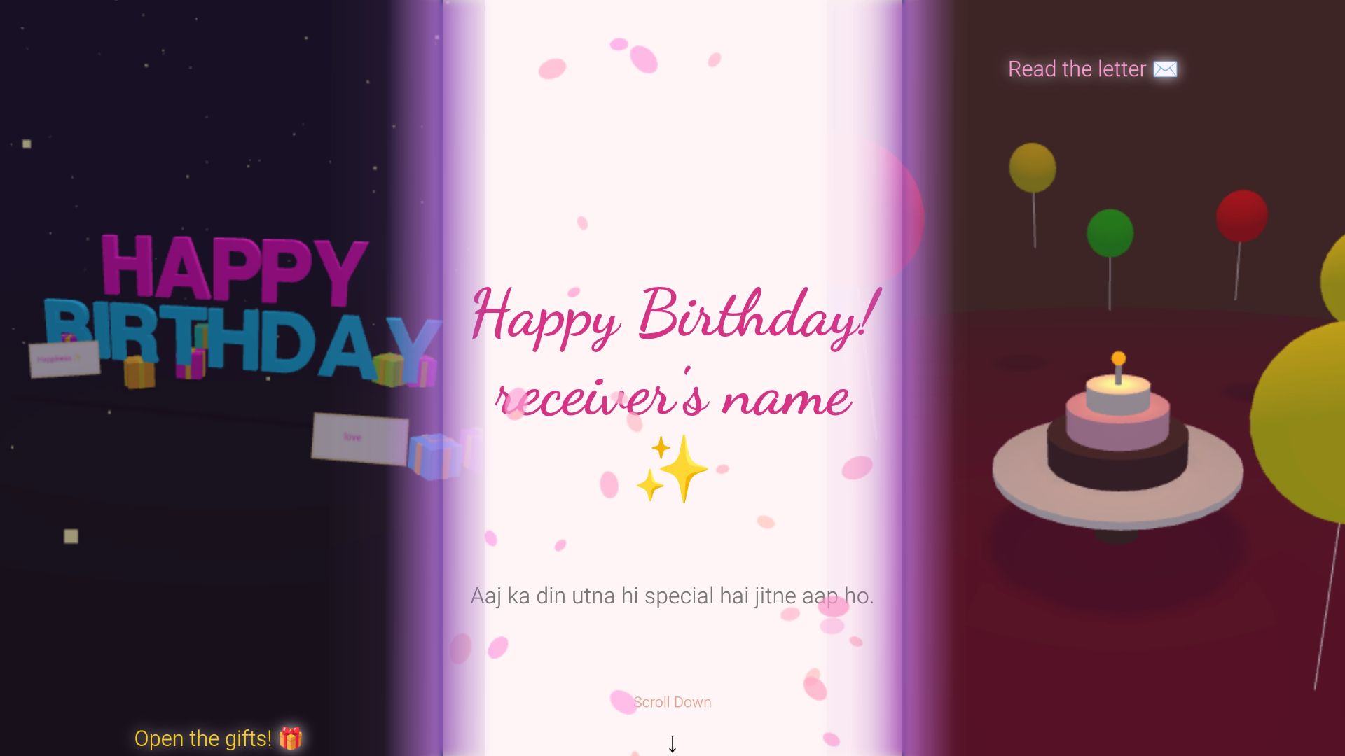 3D Birthday website 