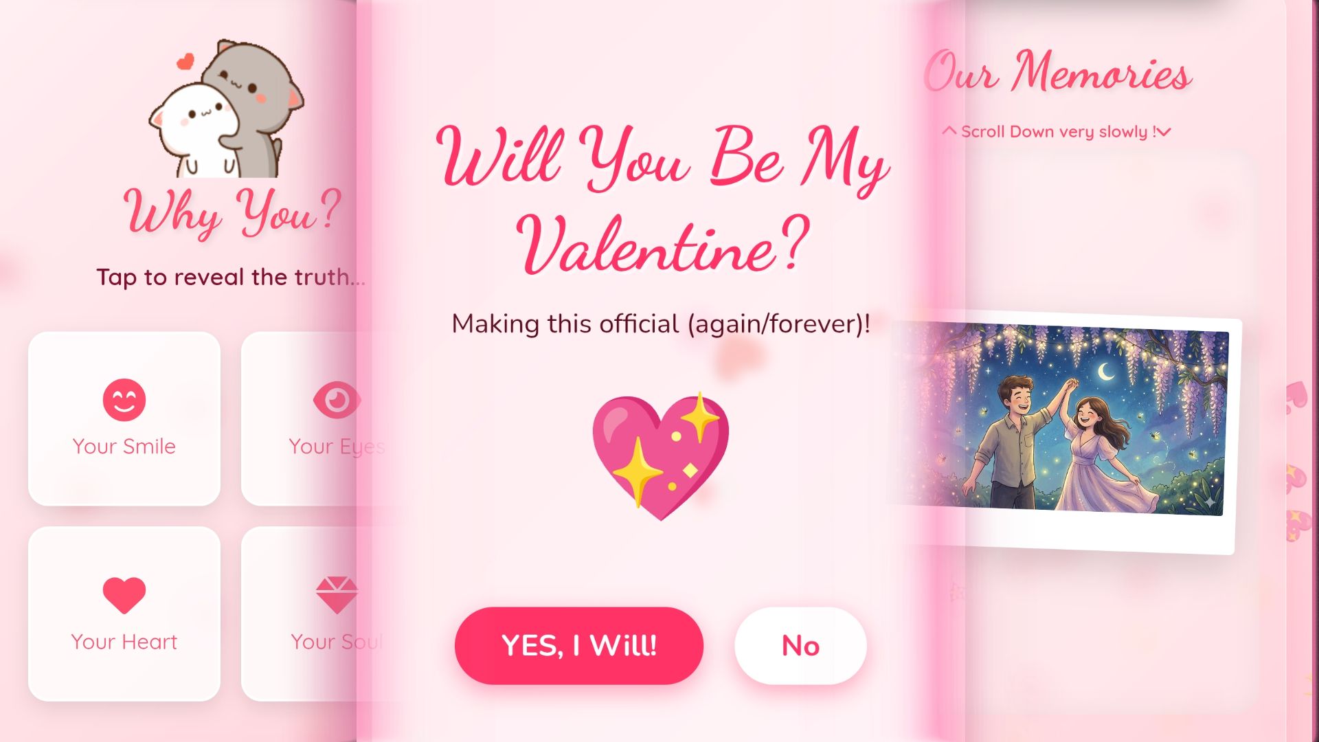Valentine's Day template preview on VishLink
