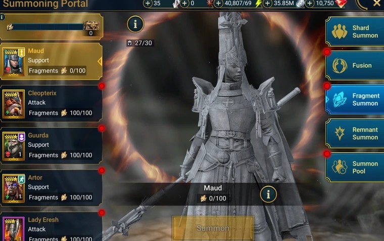 16 Primal Shards, 4 Sacred, 26 Void, 120+ Ancient, 38000+ Energy, 30 Million Silver, 10000+ Gems, 18 lvl (IOS/Android)