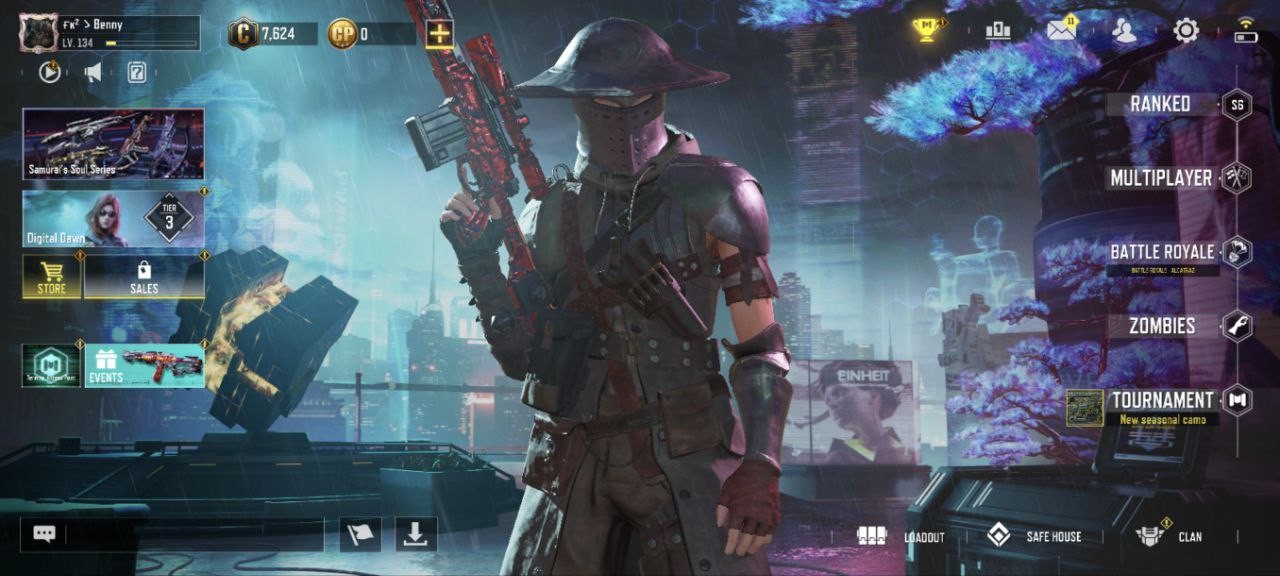 1 Legend Gun (Stun Baton), 26 Epic Guns, 20 Skins, 5 Emotes (IOS/Android)