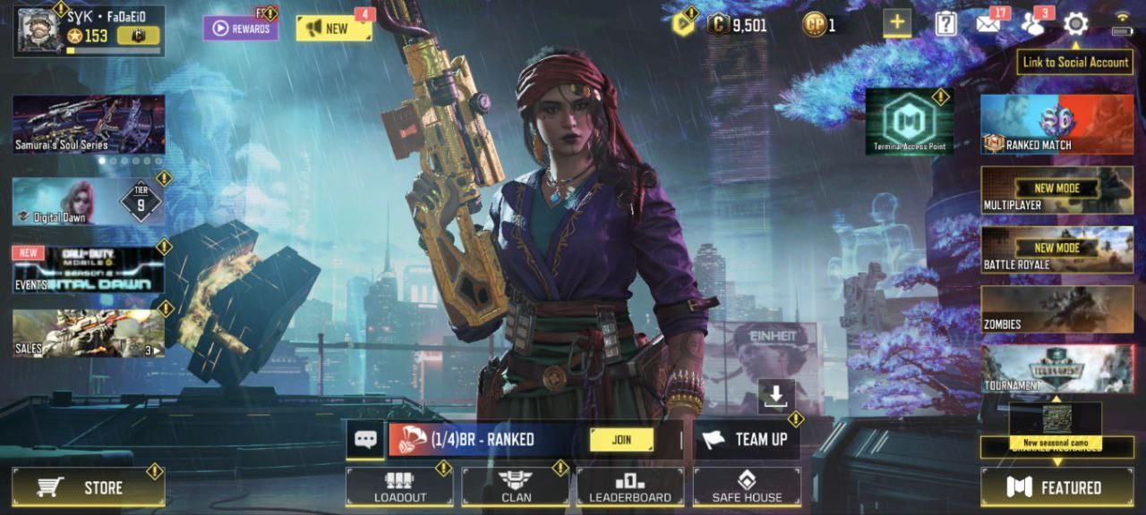 1 Legend Gun (Stun Baton), 38 Epic Guns, 20 Skins, 11 Emotes (IOS/Android)
