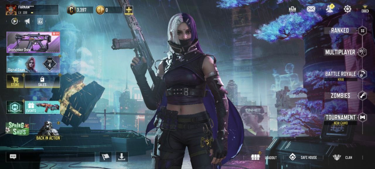 Legend Gun(M4), 36 Epic Guns, 13 Skins, 6 Emotes (IOS/Android)