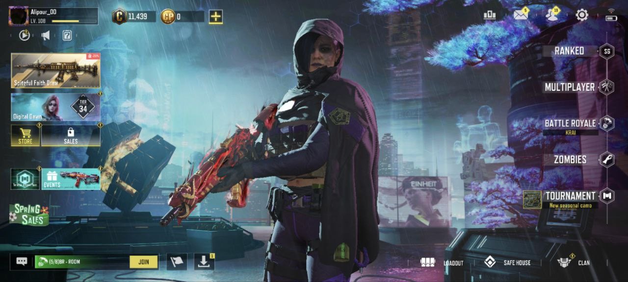 Legend Gun(ASM10|Stun Baton), 35 Epic Guns, 23 Skins, 13 Emotes (IOS/Android)