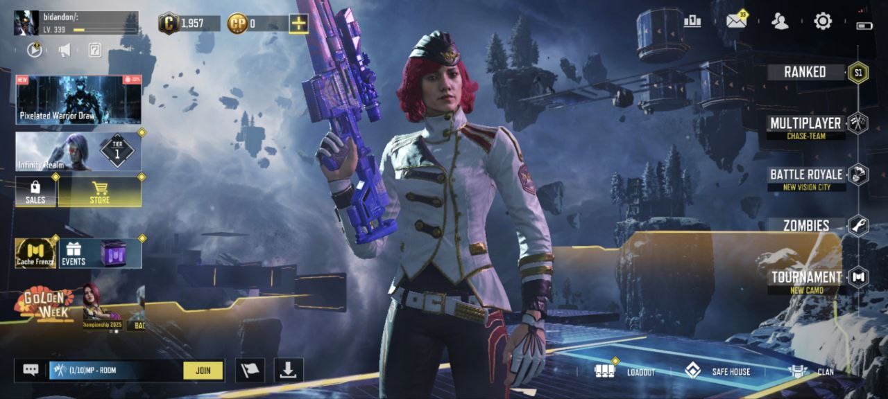 3 Legend Gun (AK117, Stun Baton, M4), 125 Epic Guns, 74 Skins, 21 Emotes, 1 Diamond Gun (IOS/Android)