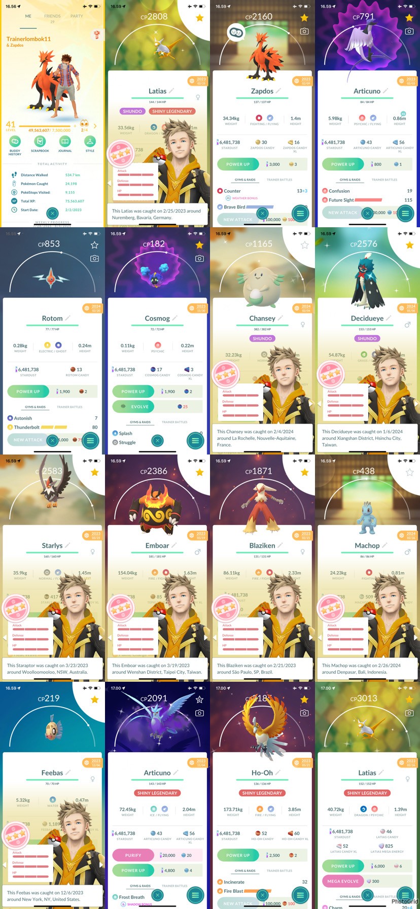 Lv41 Yellow 94 Shiny 207 Legendary Latias Shundo Galar Zapdos & Articuno Cosmog 3 Shundo 13 Shiny Legendary 34 iv100 Stardust: 6.4M BagPoke: 1550 (IOS/Android)