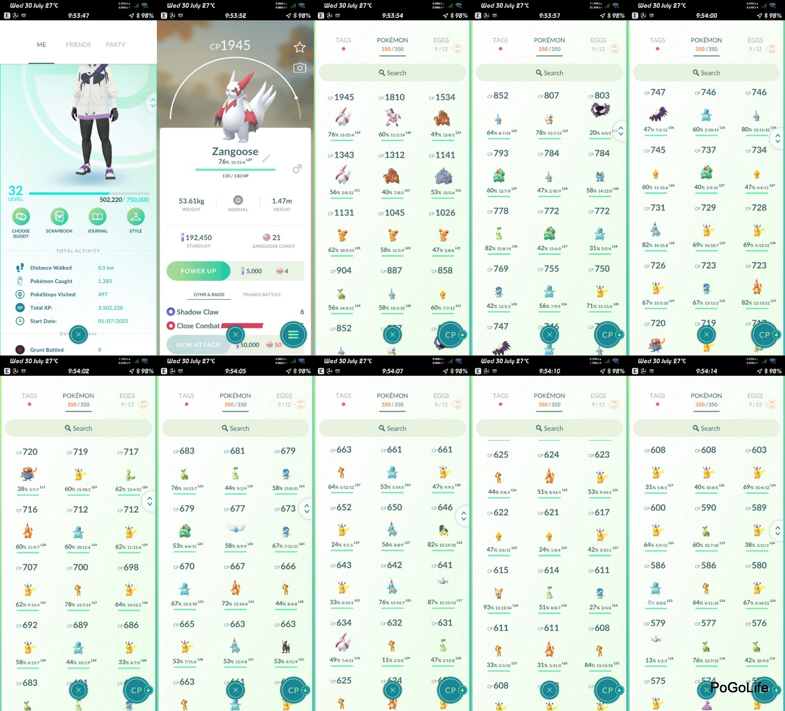 Lvl32 Team not selected, 192K Stardust, Starter account (IOS/Android)