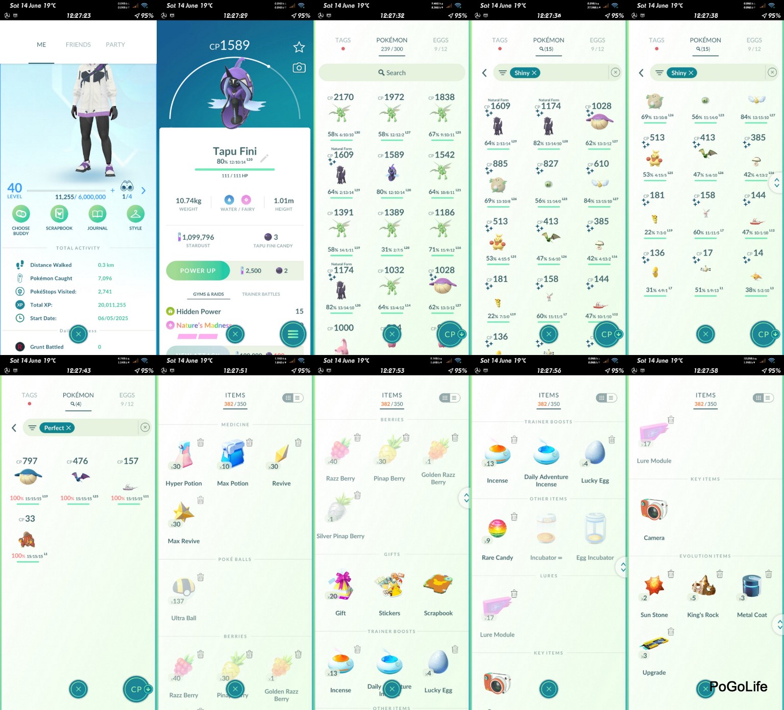 40L Mystic 1mil DUST Account with Legendary Tapu Fini (IOS/Android)