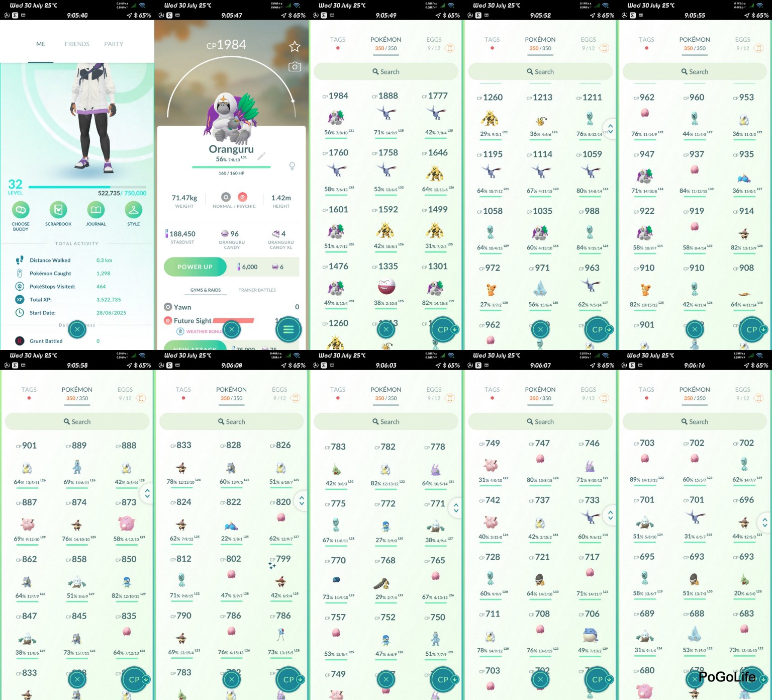 32L Team not selected 188K DUST Full bag random items and pokemons Starter account (IOS/Android)