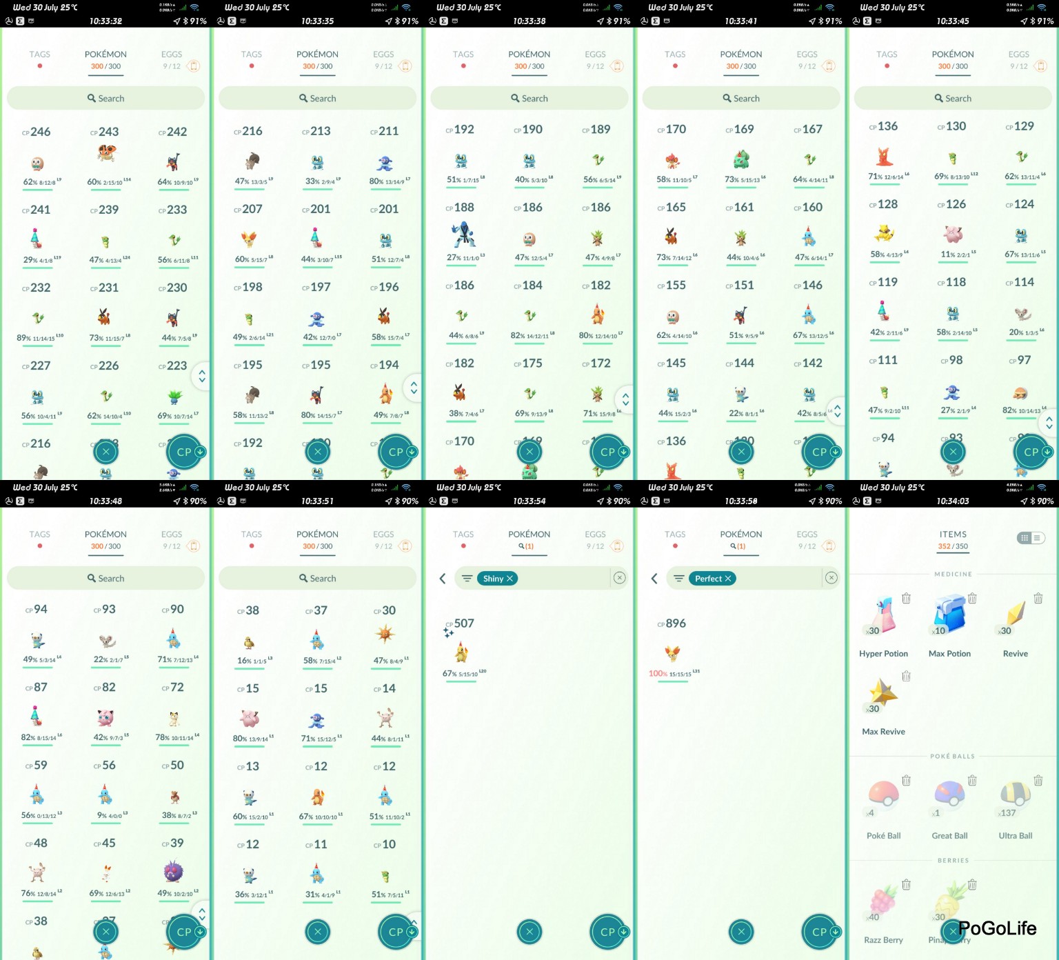 32L Team not selected 106K DUST Full bag random items and pokemons Starter account (IOS/Android)