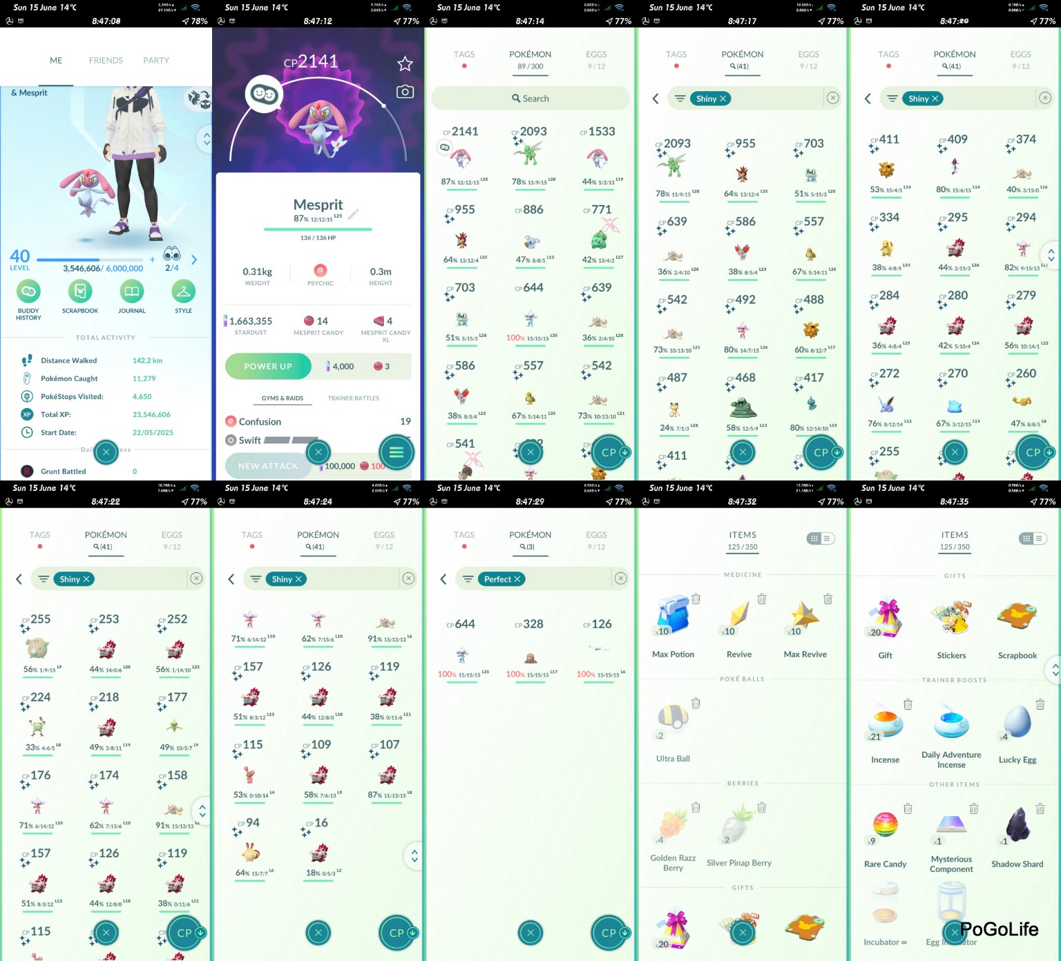 40L Mystic 1.6mil DUST Account with Legendary Mesprit (IOS/Android)