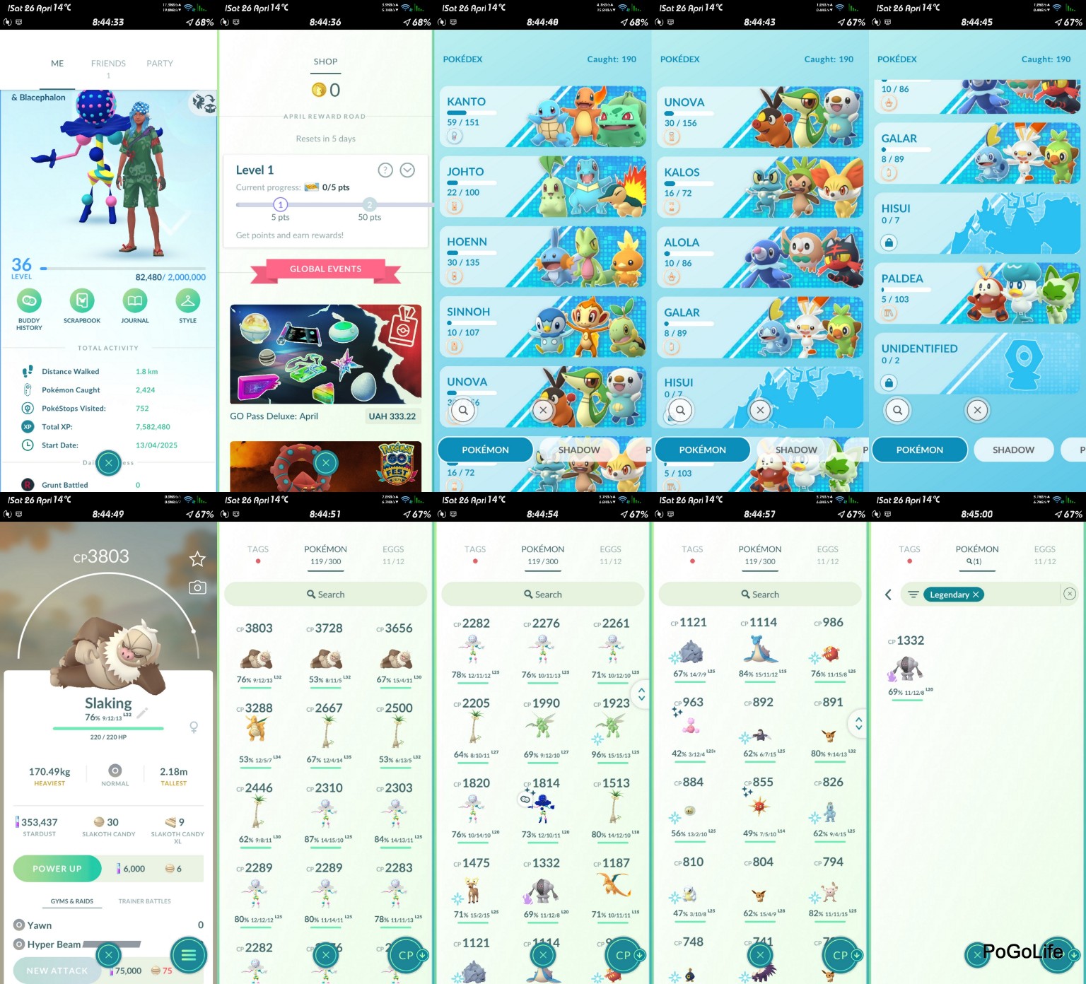 36L Mystic 353K DUST 1x Legendary Registeel 10x Ultra Beasts Blacephalon 4x 3000cp+ (IOS/Android)