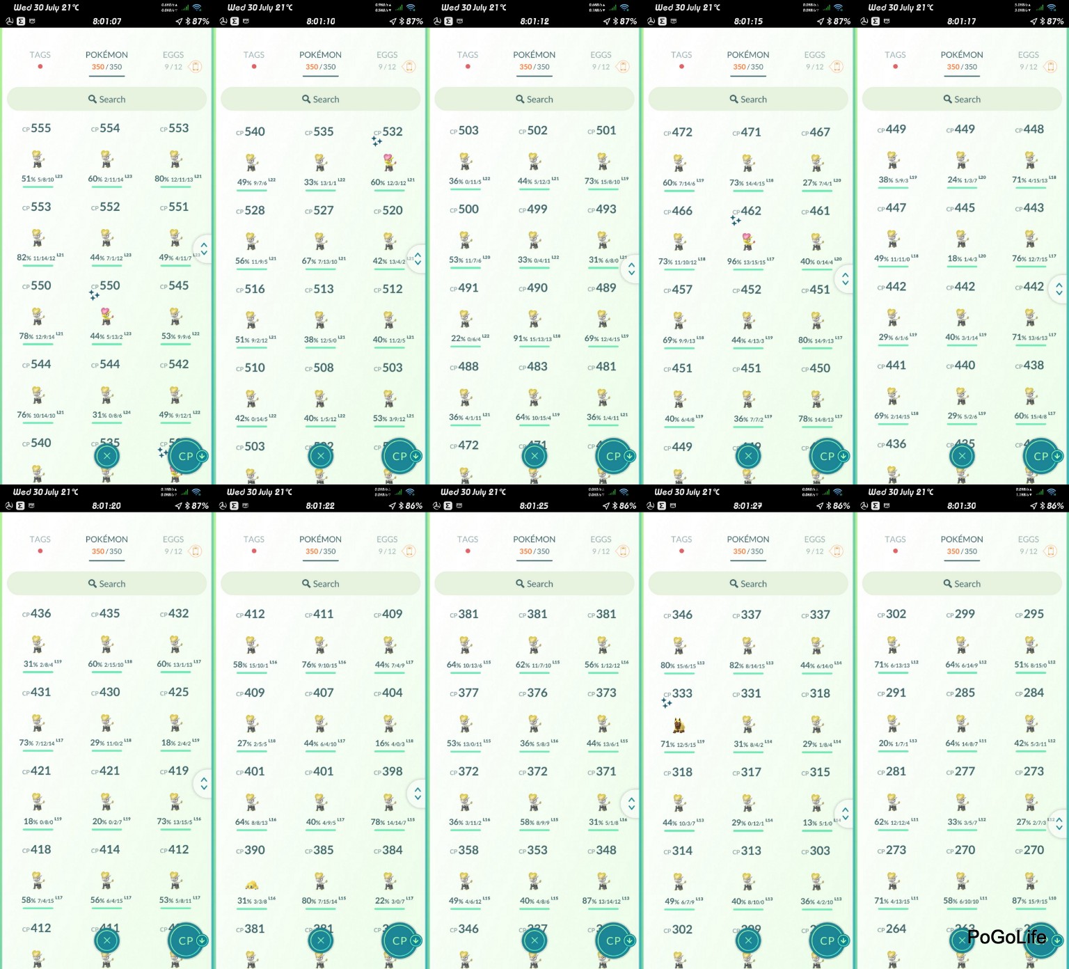 33L Team not selected 301K DUST Full bag random items and pokemons Starter account (IOS/Android)