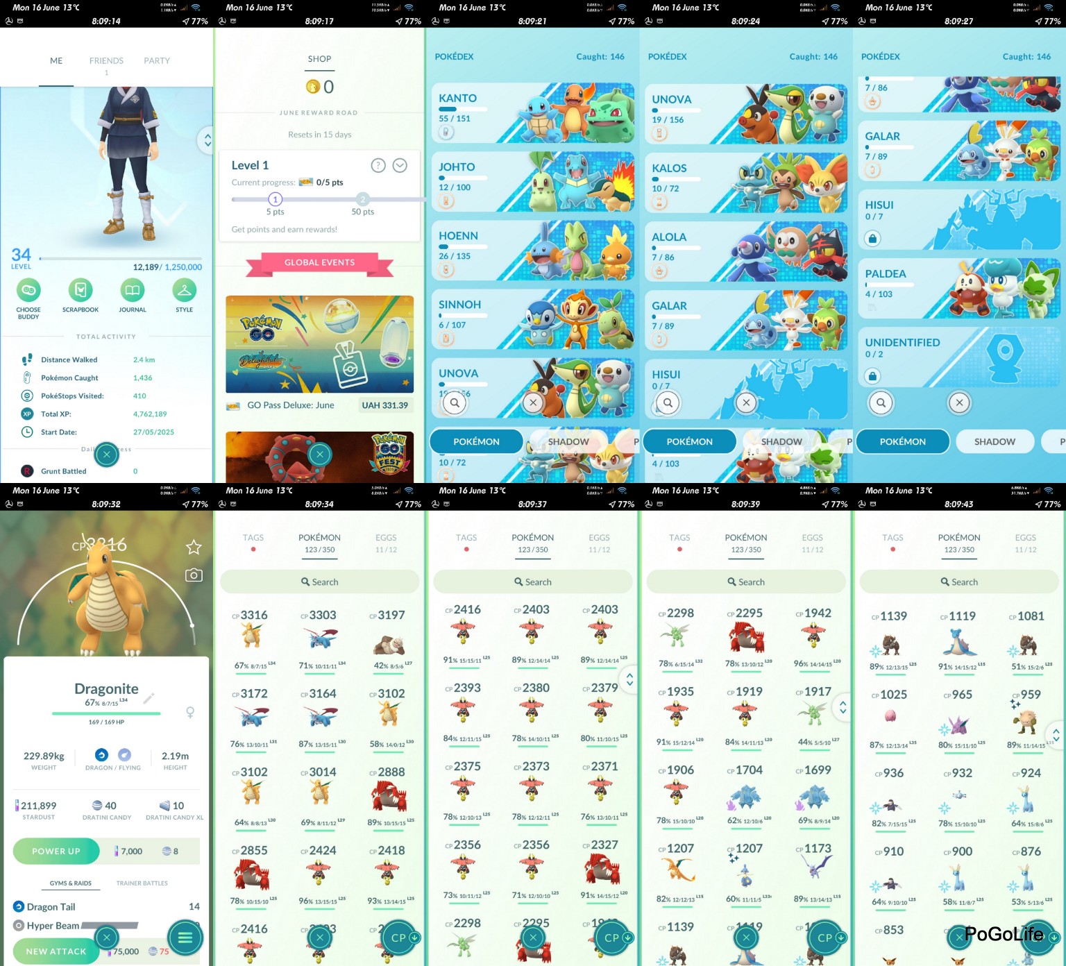 34L Mystic 211K DUST 23x Legendary Groudon Regice Tapu Bulu 8x 3000cp+ (IOS/Android)
