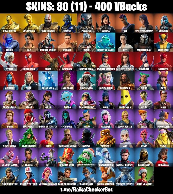 80 Skins, Leviathan Axe, Kratos, Gold Midas, Velve, Gold Brutus [PC/PSN/XBOX/Switch]