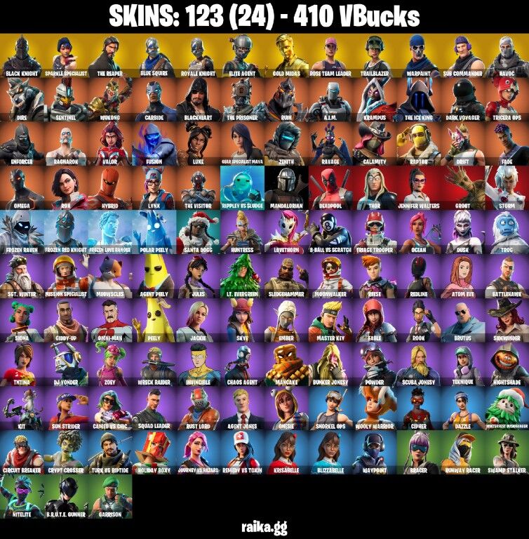 123 Skins, Black Knight, Sparkle Specialist, Mako, OG STW, Gold Midas, Floss, Take the L - Full Access [PC/PSN/XBOX/Switch]