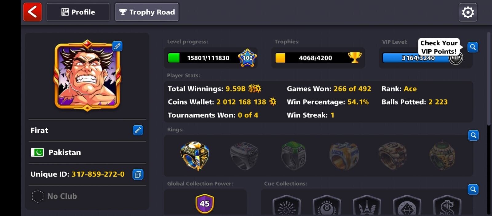 2 BILLION COINS, 12 LEGENDARY CUES, 1 EVENT CUE MAX, 45 CCP, 100+ LEVEL