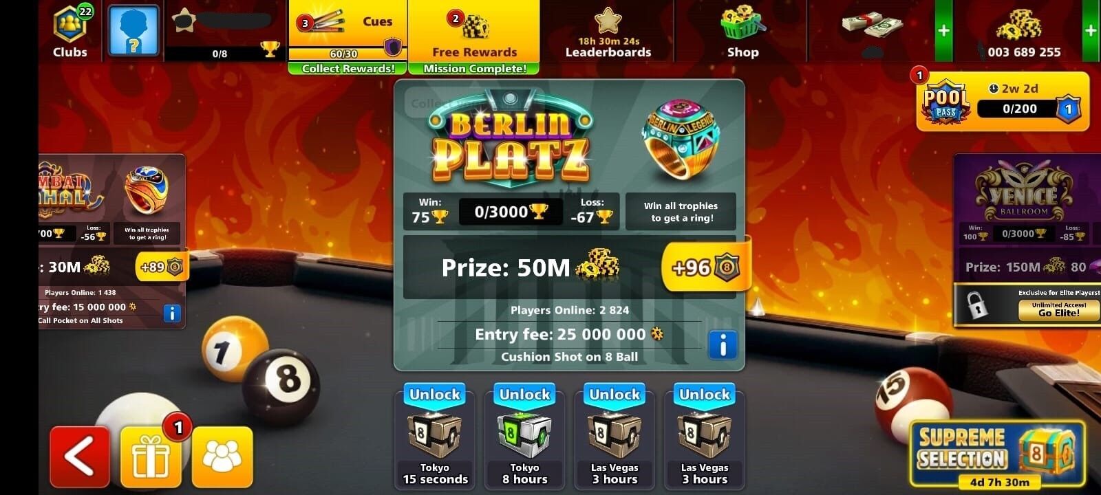 4 Billions Coin, Multimillionaire Cue, 1 – 100 Level