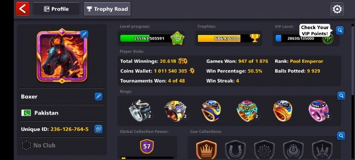 1B++ Coins, 1K++ Cash, 130++ Cues, Level 150++
