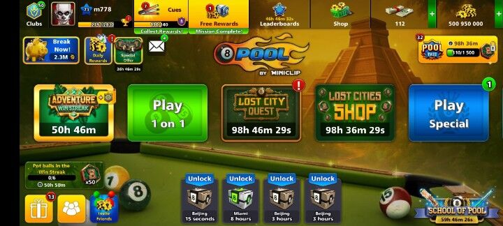 500m Coins, Mini Login, many cues, 72+ lvl, 8ccp, 112 cash
