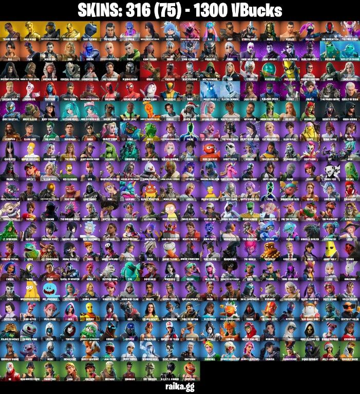 316 Skins, Travis Scott, Lara Croft, Gold Midas [PC]