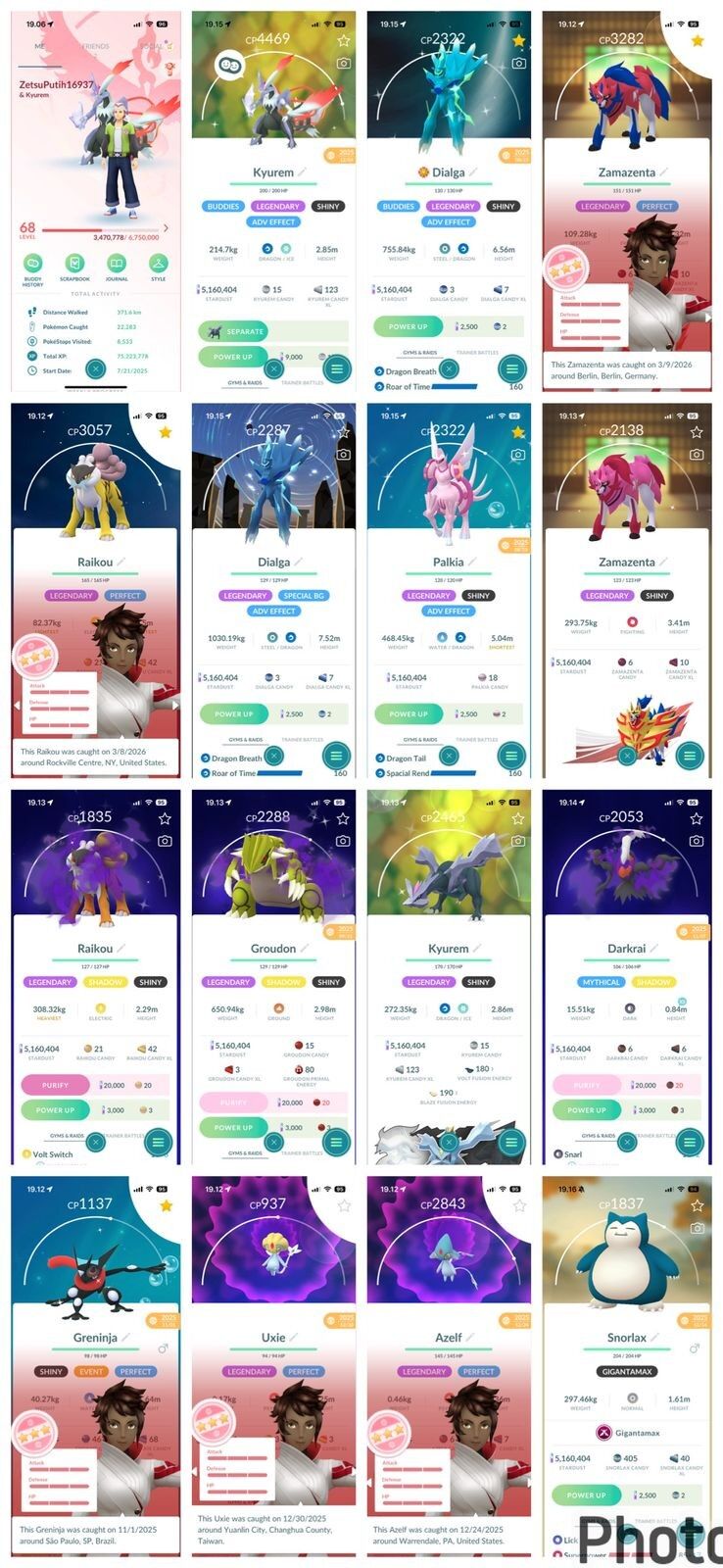 {NAK}L68 RED 102 LEGEND 71 SHINY SHINY WHITE KYUREM CP4469 SHINY DIALGA ORIGIN FORM BB SHINY PALKIA ORI FORM SR HUNDO ZAMAZENTA SHINY SHDW GROUDON&RAIKOU (IOS/Android)