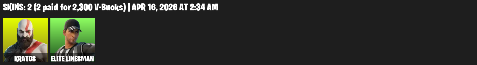 2 Skins, Leviathan Axe, Kratos, Elite Linesman, Default Pickaxe [PC/PSN/XBOX]