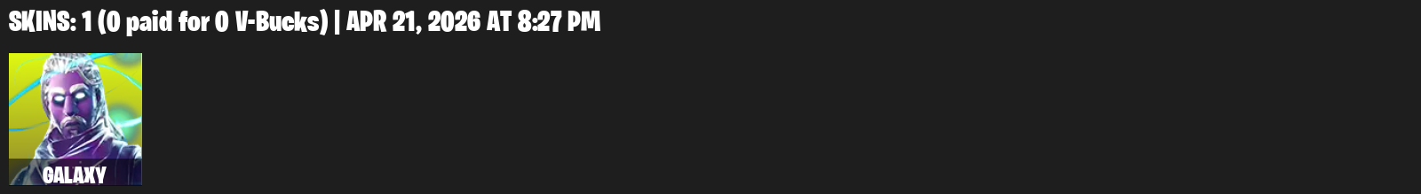 1 Skin, Galaxy [PC/PSN/XBOX]