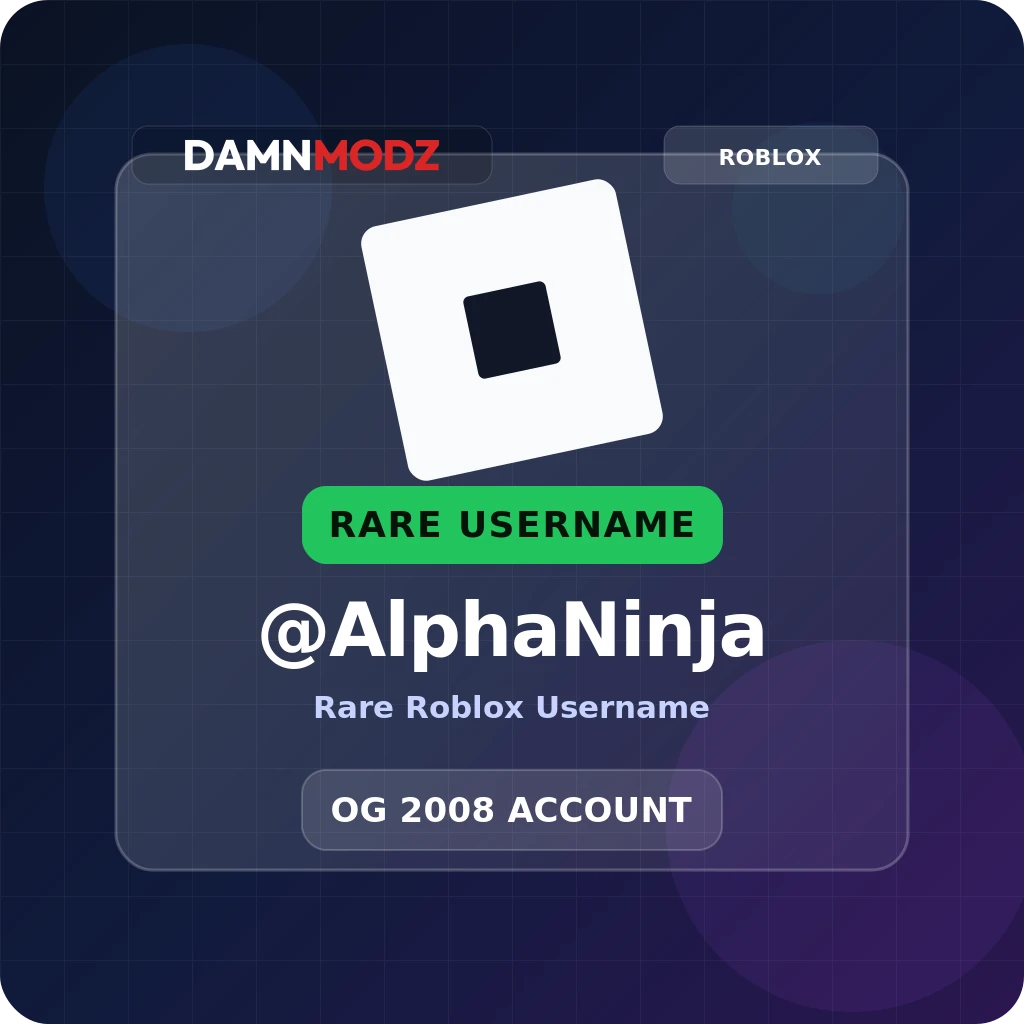 @AlphaNinja, 2008 OG Account