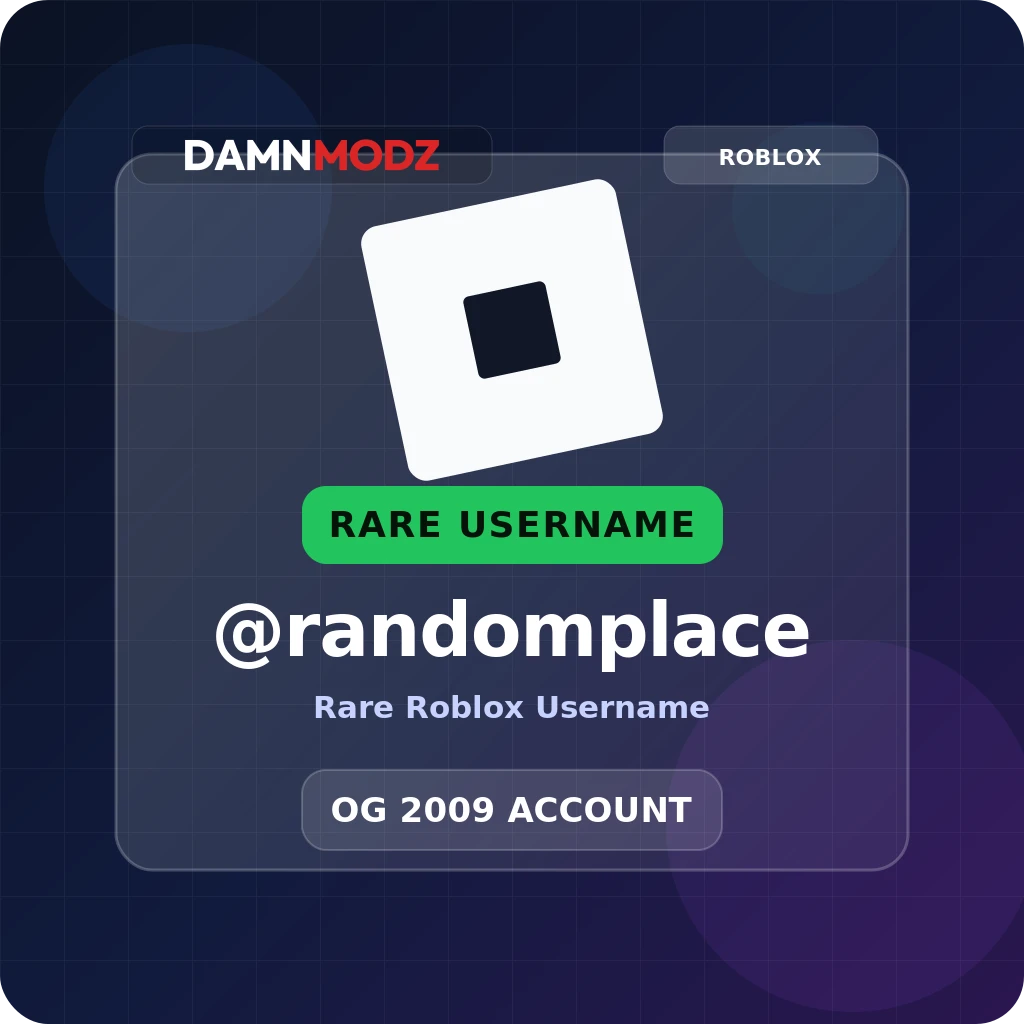 @randomplace, 2009 OG Account