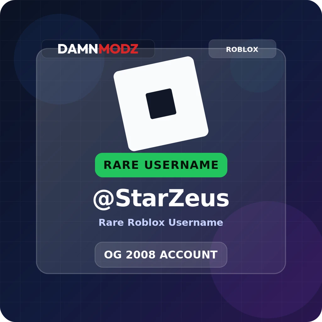 @StarZeus, 2008 OG Account
