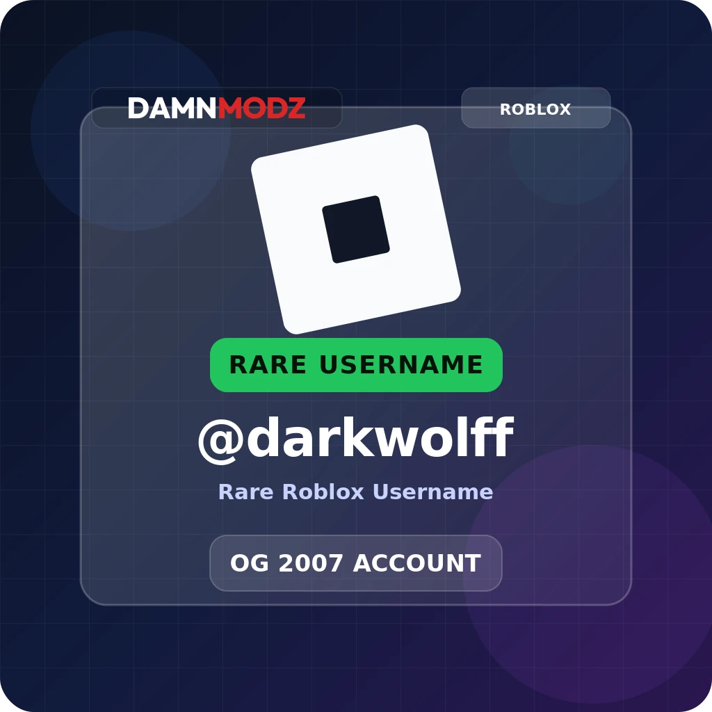 @darkwolff, 2007 OG Account