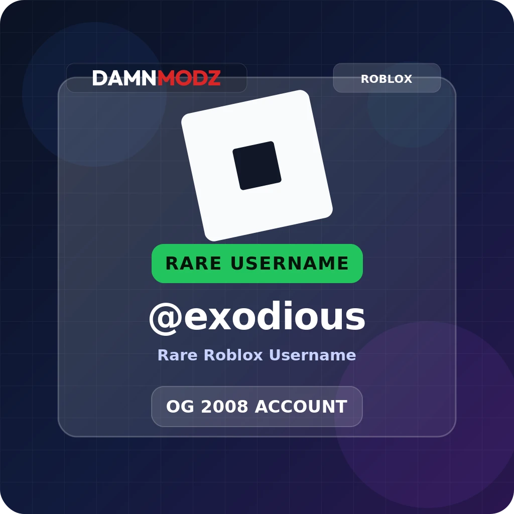 @exodious, 2008 OG Account