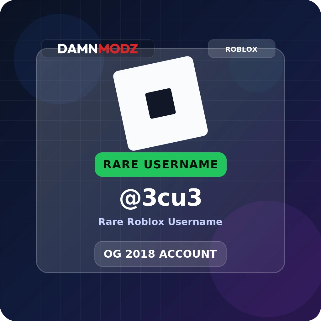 @3cu3, 2018 OG Account
