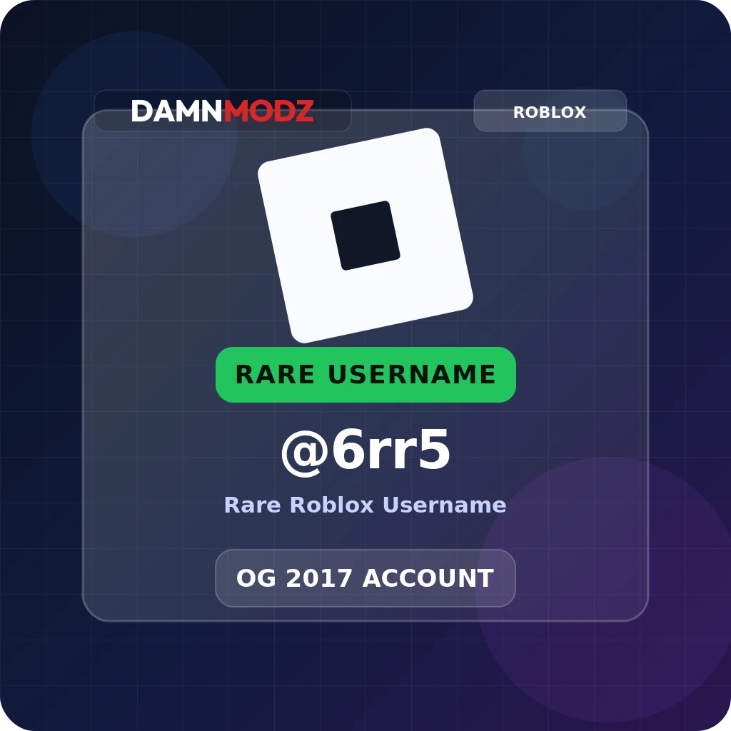 @6rr5, 2017 OG Account