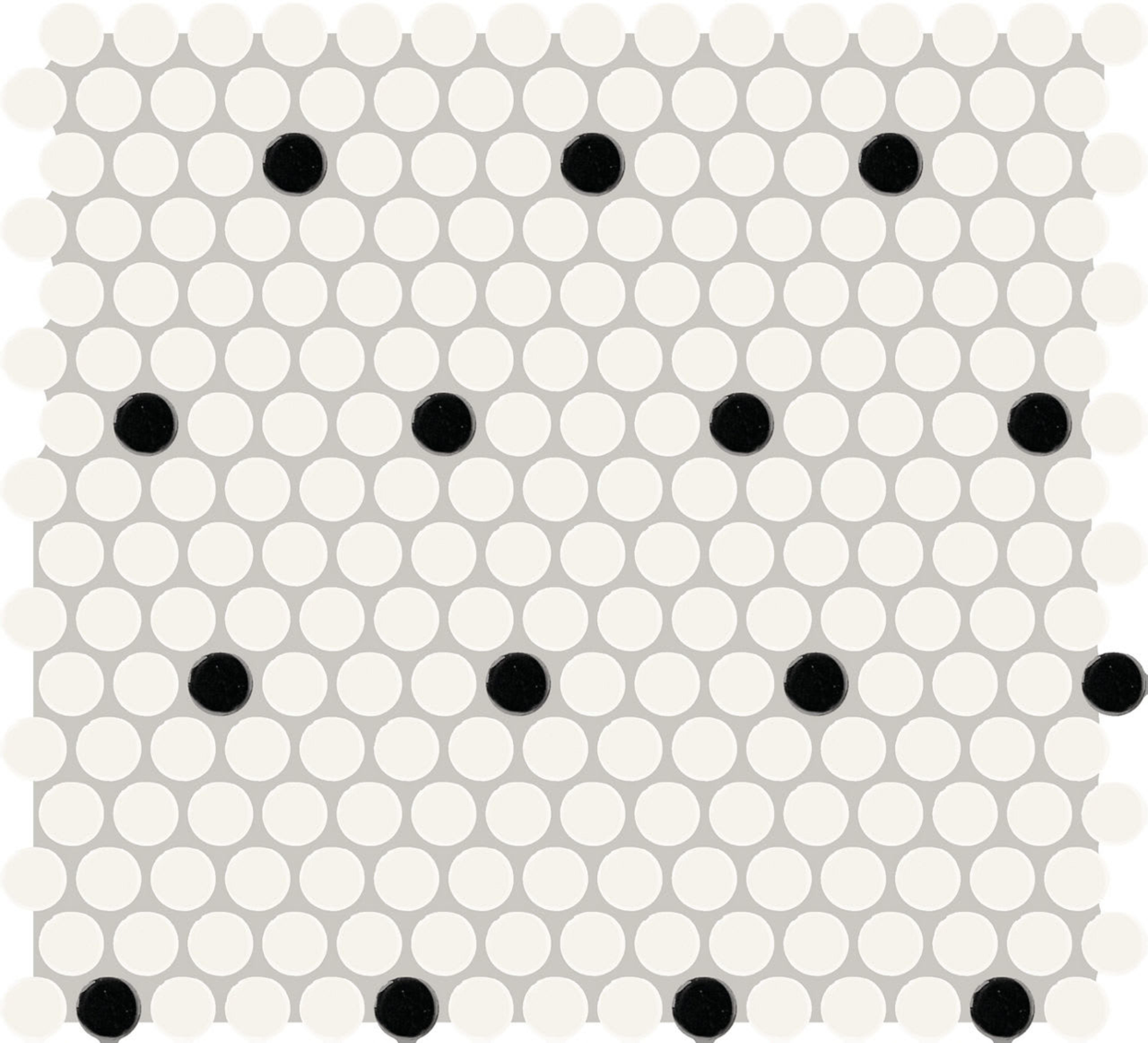 Color Wheel Mosaic Arctic White/Black Matte